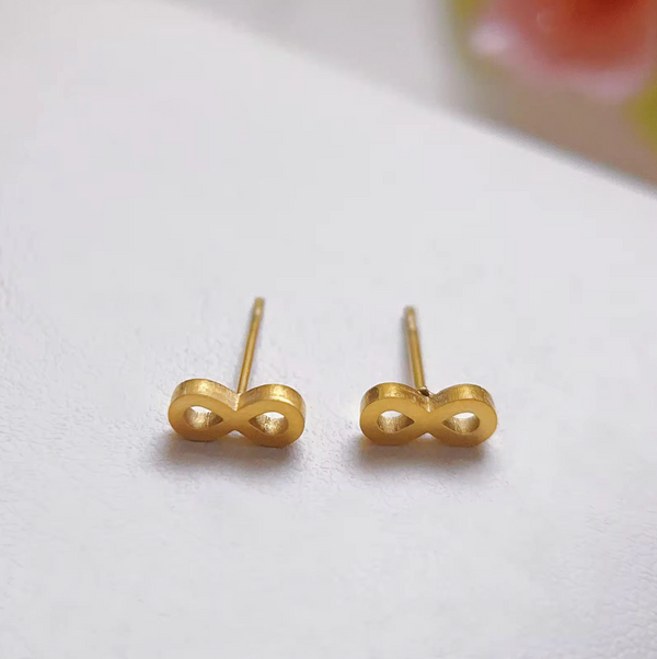 Premium Infinity Gold-Plated Stud Earrings
