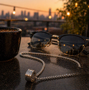 Premium Silver Barrel Pendant Necklace for Men