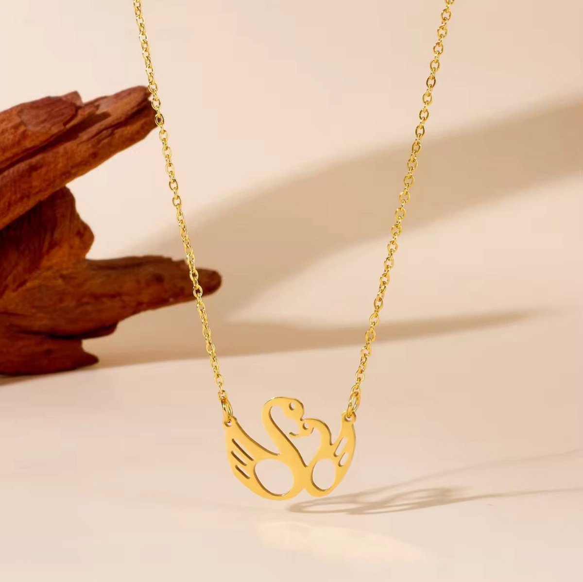Elegant Swan Pendant Necklace