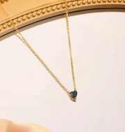 Purple Heart Gemstone Pendant Necklace