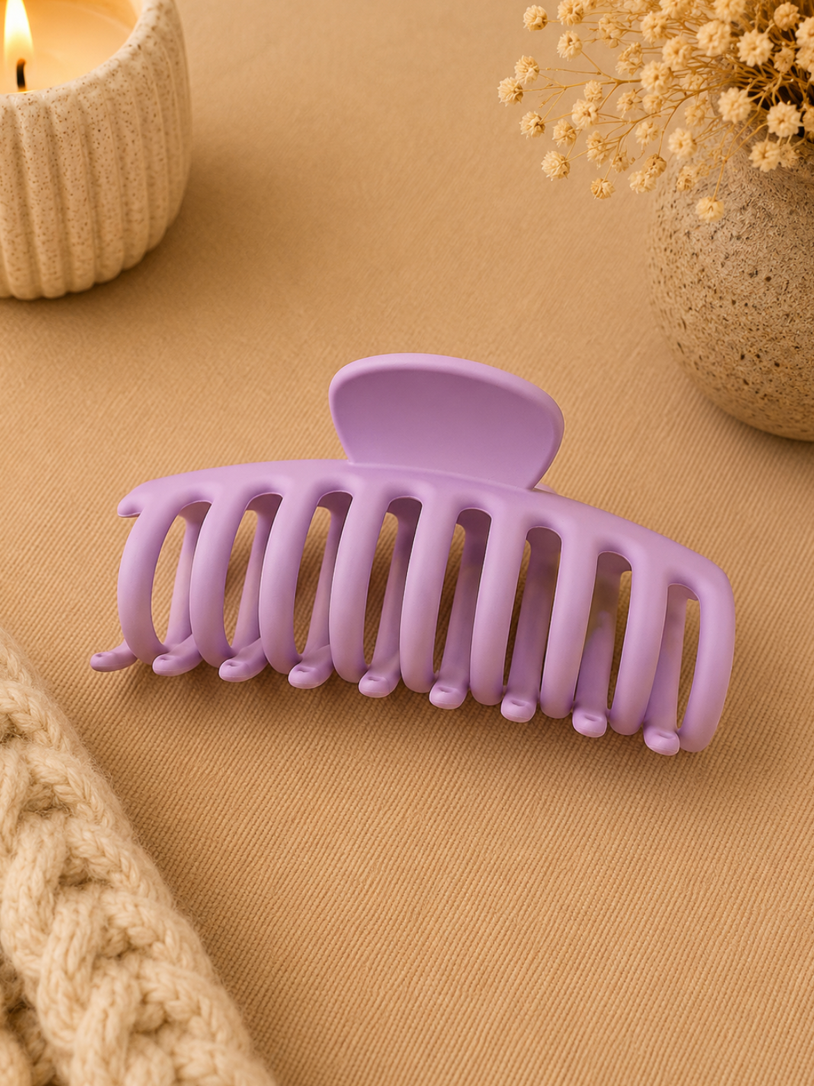 Lavender Minimal Hair Claw Clip