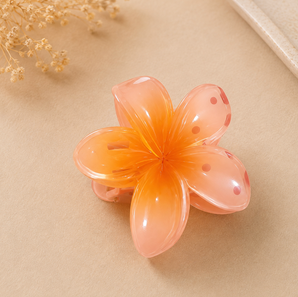Orange Blossom Hair Claw Clip