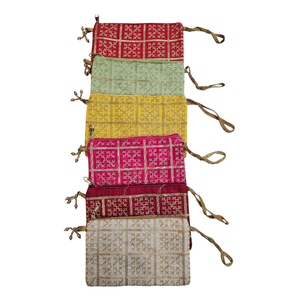 Embroidered Drawstring Pouch