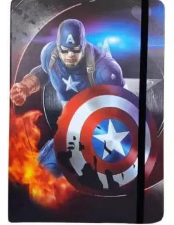 Captain America Premium Hardbound Notebook – Marvel Superhero Cover Notebook