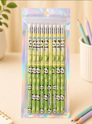Cute Kawaii HB Pencils Set – Assorted Cartoon Designs with Eraser | School & Study Stationery