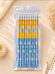 Cute Kawaii HB Pencils Set – Assorted Cartoon Designs with Eraser | School & Study Stationery