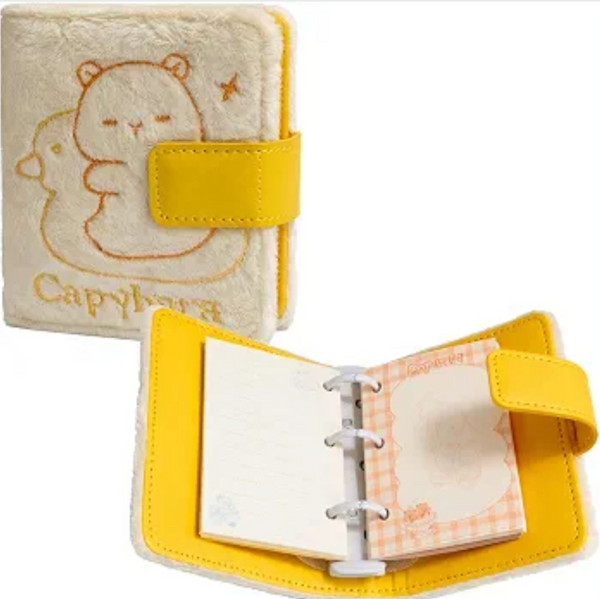 Cute Plush Capybara Mini Diary