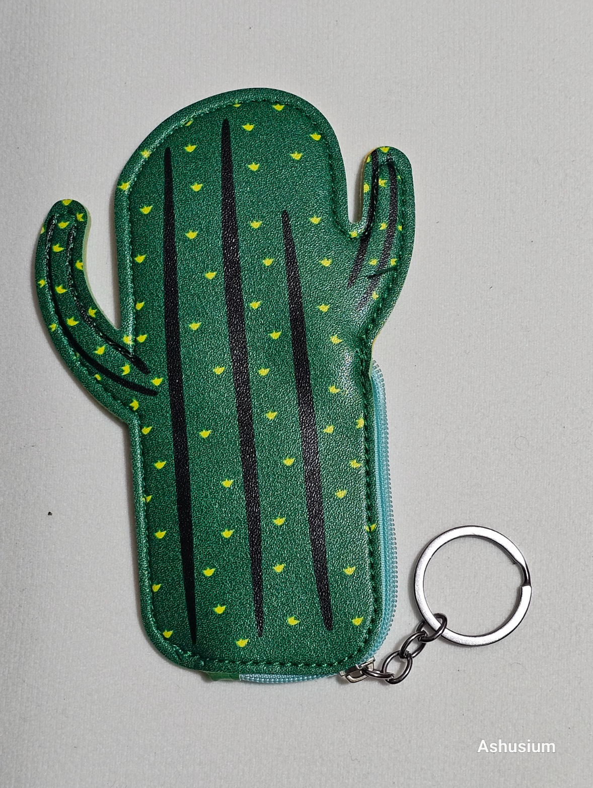Cute Cactus Coin Pouch Keychain