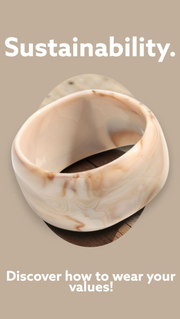 Mocha Marble Statement Bangle