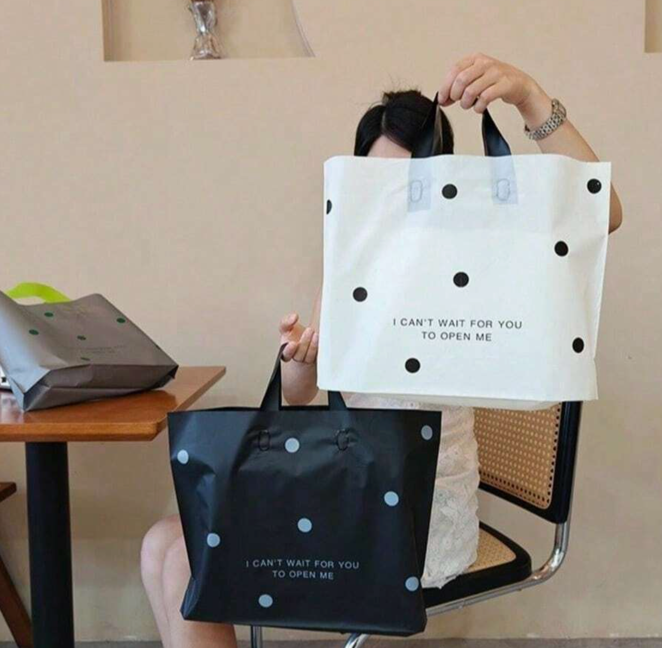 Premium Plastic Dot Non-Woven Reusable Gift Carry Bag | Waterproof Shopping & Return Gift Bag with Soft Handles