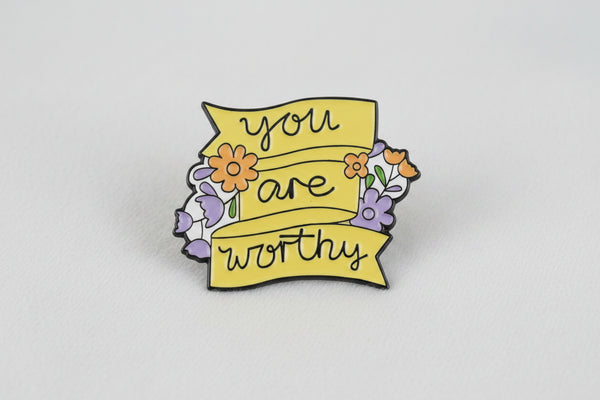 Worthy Enamel Brooch Pin